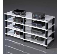 Armoire multimédia moderne, étagère audio ouverte, armoire stéréo, armoire de rangement multimédia pour appareils électroniques grand public, support stéréo multifonction avec lecteur CD pour maison