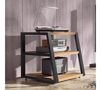 Armoire multimédia, système stéréo, support audio avec pieds réglables, armoire multimédia en bois, armoire amplificatrice multifonction, rangement pour appareils électroniques grand public (noyer