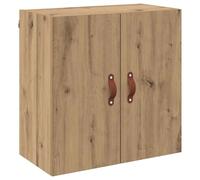 Armoire Mural 60 x 31 x 60 cm, Bois d'Ingénierie Chêne Artisan, Meuble | Bois robuste, entretien simple, fixation murale, poignées arc fini mat, design rectangulaire chic, usage salle de bain et
