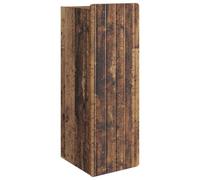 Armoire Mural Vintage Bois Composite 33x34,5x94 cm | Portes 90°, étagères pratiques, rangement salon, style rétro, entretien facile, fixation murale requise