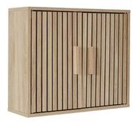 Armoire Murale 2 Portes Effet Bois avec Tasseaux - PAJAN - ALTOBUY Marron G
