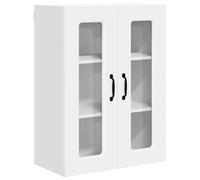 Armoire murale blanche avec 2 portes et 3 étagères