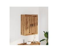 vidaXL Armoire murale – Chêne artisanal – 69,5×34×90 cm – Bois d'ingénierie – Marron