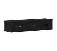 Armoire murale chêne noir 88x26x18,5 cm bois d ingénierie