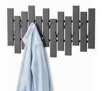 DanDiBo Porte-manteau mural moderne en métal noir 96713 avec crochets