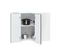vidaXL Armoire Murale d'angle de Cuisine Kalmar Noir Bois d'ingénierie, Armoire Murale de Cuisine, Armoire Murale d'angle pour Cuisine, Armoire d'angle supérieure