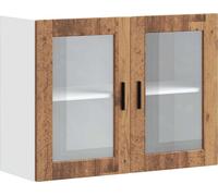Armoire murale de cuisine avec porte en verre Porto vieux bois