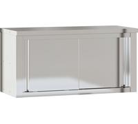 Armoire murale de cuisine avec portes coulissantes inox