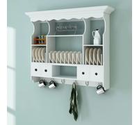 Armoire Murale de Cuisine Bois Blanc Mur Etagère de Rangement Placard vidaXL