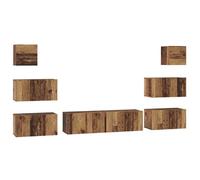 Armoire murale de garage - vidaXL - Bois ancien - Bois d'ingénierie - 60x30x30 cm - 35.9 kg - 8 portes à charnières
