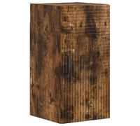 Armoire Murale de Salle de Bain HAARLEM Chêne Fumé 30 x 31 x 59 cm | Meuble suspendu,porte réversible,bois d'ingénierie,résistant à l'humidité,surface essuyable,fixation murale incluse