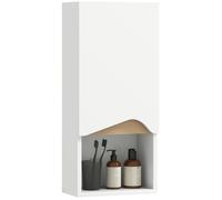 HOMCOM Armoire Murale de Salle de Bain WC Suspendu 30x17x67cm Blanc