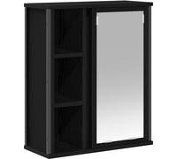 Armoire murale de salle de bain miroir chêne noir 50x21x60 cm
