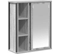 Armoire murale de salle de bain miroir sonoma gris 50x21x60 cm