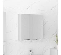 vidaXL - Armoire à miroir - 64x20x67 cm - Blanc - Bois d'ingénierie - Design contemporain