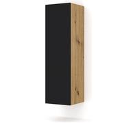 Armoire murale DUO 120 cm chêne artisan noir mat
