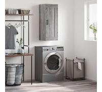 Armoire murale en bois composite Sonoma Gray avec 3 étagères. Ses dimensions sont de 13.6 x 13.4 x 35.4 pouces. Elle peut être fixée au mur ou e comme une petite commode dans les salons ou les chambre