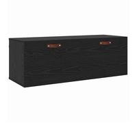 Armoire murale en bois d'ingénierie - vidaXL - Chêne Noir - 100x36,5x35 cm - Bois d'ingénierie - 2 étagères