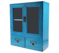 Armoire Murale en Bois Vintage, Vitrine de Rangement à Deux Portes | Armoire Chambre Décorative, Meuble Mural Rétro Poignées, Compartiments Multiples, Fixation Incluse, pour Clés et Petits