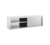 Royal Catering RCSSWC-200X45-S Armoire Murale En Inox Haute De Cuisine Travail Suspendue Professionnelle Placard Mural Rangement (2 000 x 450 x 600 mm, kg, 3 niveaux)