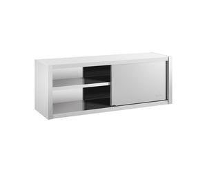 Armoire murale en inox avec étagères adjustable - 160 x 45 cm | Royal Catering