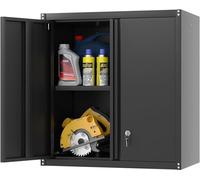 Armoire murale en métal, boîte à outils avec 2 portes, verrouillable. Armoire de rangement à suspendre pour garage, atelier, cuisine, dimensions : 66 x 35 x 71 cm, modèle HD26032307