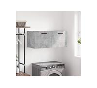 Armoire murale gris béton 80x36,5x35 cm bois d ingénierie