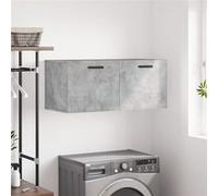 vidaXL Armoire Murale, Placard Suspendu avec Rangement, Meuble Flottant de Salon Salle de Séjour Intérieur, Moderne, Gris Béton Bois d'Ingénierie