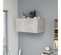 Armoire murale Gris béton 80x39x40 cm Bois d ingénierie Gris béton G