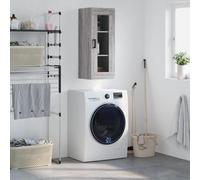 Armoire murale grise imitation bois Sonoma, pour fixation au mur