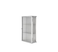 Armoire Murale Haze en Acier Inoxydable et Verre Cannelé
