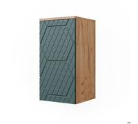 Armoire murale Irma, 30x59cm 2 compartiments, salle de bain, Vert/Chêne de force doré, Vicco 42862