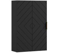 Armoire murale - kleankin - salle de bain meuble rangement étagère réglable gain de place - bois - 40x15x60cm - noir