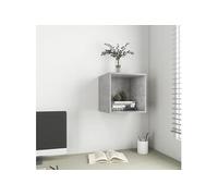 vidaXL Armoire Murale, Meuble de Rangement Suspendu, Armoire Flottante Salon Salle de Séjour Maison Intérieur, Gris Béton Bois d’Ingénierie Gris G