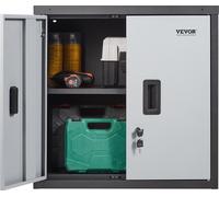 Armoire murale pliable, casier de garage en métal monté, petit coffre à outils de 26 pouces, capacité de charge de 240 livres, étagère réglable, porte magnétique, pour entrepôt, bureau, maison, noir