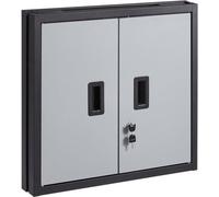 Armoire murale pliante, 66 cm, coffre de rangement métallique, capacité de charge de 109 kg, étagère réglable, armoire magnétique pour bureau, maison, entrepôt, couleur noire