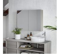 HOMCOM Armoire Murale Salle de Bain avec Miroir, 70 x 60 cm, Meuble Salle de Bain, Armoire de Toilette avec étagère réglable, Blanc