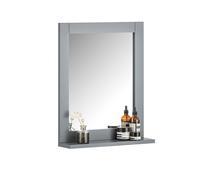 Armoire Murale Salle de Bain SoBuy avec Miroir et Étagère, Meuble Haut Suspendu Compact Gris Clair, 40x49x10cm