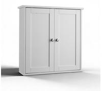 Armoire murale suspendue avec porte, idéale pour la salle de bain, la cuisine ou comme armoire médicale. Dimensions : 60 x 18 x 60 cm. Couleur : blanc