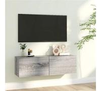 vidaXL Armoire murale TV Sonoma gris 100x30x30 cm Bois d'ingénierie