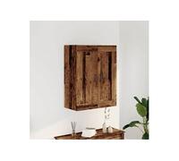 vidaXL Armoire murale vieux bois 69,5x34x90 cm bois d'ingénierie, armoire, armoire suspendue, armoire latérale, armoire de 857308 Marron G