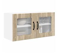 Armoire murale vitrée de cuisine - vidaXL - Meuble vitrine - Bois ingénierie - Chêne sonoma - 80x31x40 cm @42427