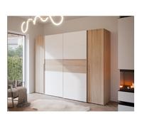 Deine Tante Emma Forte Narago 270 Armoire à Portes coulissantes avec Portes pivotantes Blanc combiné avec décor en Bois chêne Sonoma 270,3 cm de Large x 210,5 cm de Haut x 61,2 cm de Profondeur