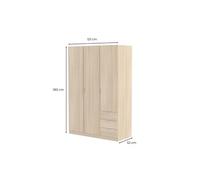 Armoire NINA 3 portes et 3 tiroirs L121 x H180 cm - Blanc