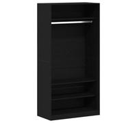 Armoire Noir Dab 100x50x200 cm Autonome avec Polkami Material | Matériau en bois, polki MDF, dab noir, autoportant, résistant à la température, entretien facile