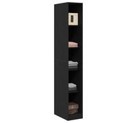 Armoire Noir Dab 30 x 50 x 200 cm en matériau à base de bois avec Polki | Autonome, polka en MDF, design moderne, entretien facile, chiffon humide, compartiments à vêtements