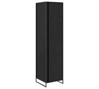 Armoire Noir Dab 50x50x200 cm Matériau à base de bois | Design industriel, pieds en acier, intérieur spacieux, entretien facile, chambre à coucher