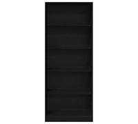 Armoire Noir Dab 80 x 50 x 200 cm en matériau à base de bois avec Polki | Autoportant, polki MDF, chambre à coucher, design moderne, entretien facile, matériau durable