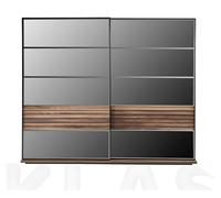 Armoire noire Meubles de chambre à coucher modernes Armoire en bois