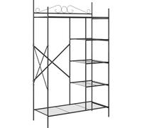 Armoire Ouverte avec étagère Noir 104,5 x 45 x 172 cm Acier